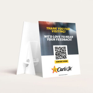 Carl's Jr. Easel Back Counter Sign