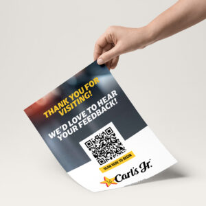 Carl's Jr. Large Window Decal (Pack of 2)