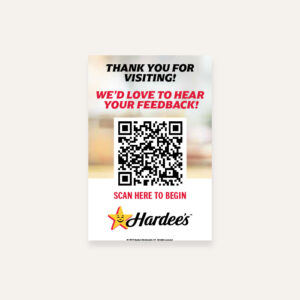 Hardee's Small Window Decal (Pack of 5)