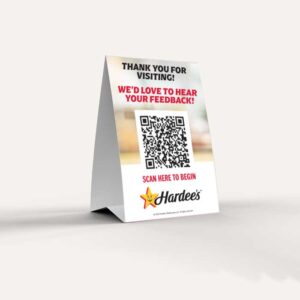 Hardee's Table Tent (pack of 30)