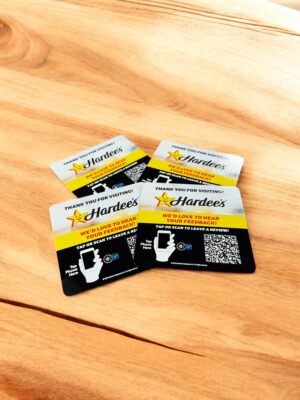 Hardee's Google Review Coasters (Scan or Tap to Review)